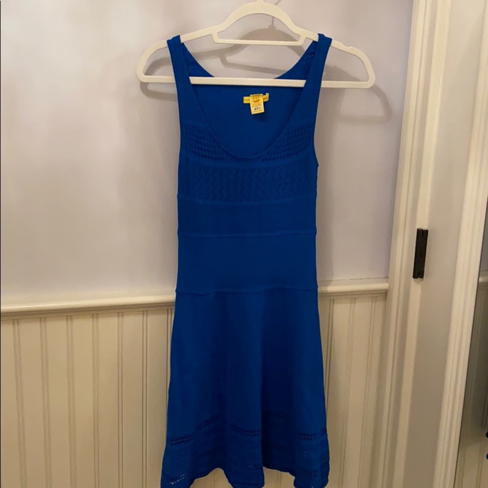 Catherine Malandrino bright blue knit dress